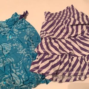 2 pair of girls skirts